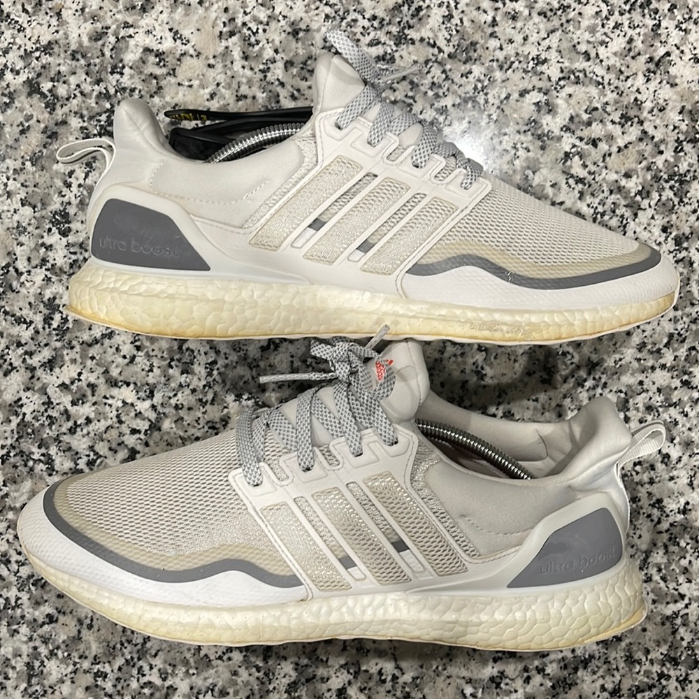 Adidas UltraBoost ‘Reflective’ Crystal White/Grey Size 11